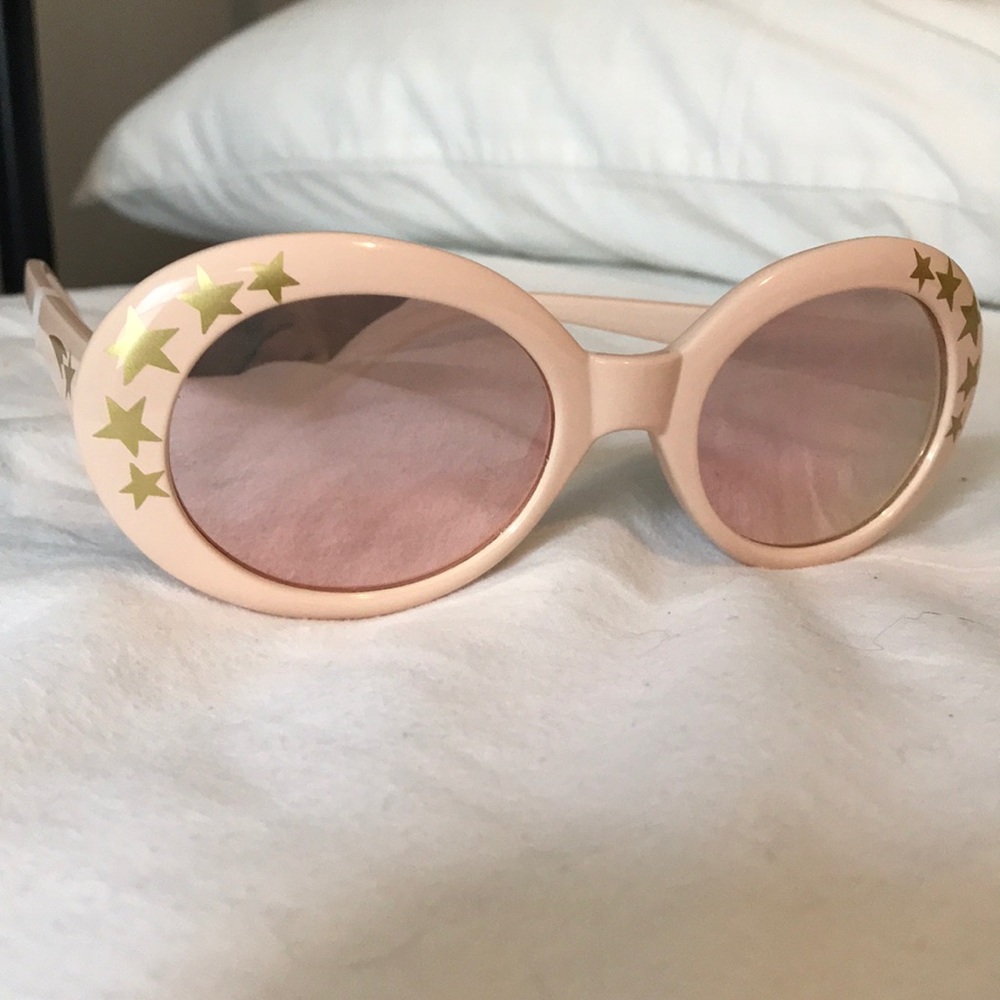 Free People Outta Sight Star Print Sunglasses Rose